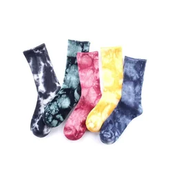 High Quality Custom Logo Men Terry Crew Socks Tie Dye, New Arrived Cushion Wholesale Tie Dye Socks