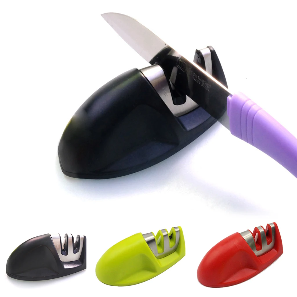 Two Stages(Diamond& Ceramic) Kitchen Knife Sharpener knives Sharpening Stone Household Knife Sharpener Kitchen Tools