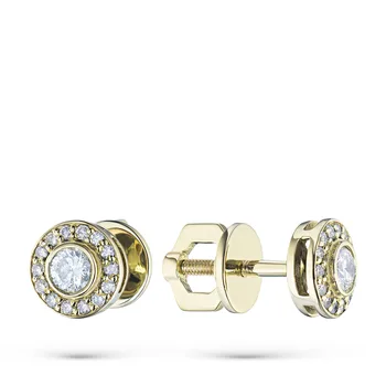 

Yellow gold pouches with diamonds