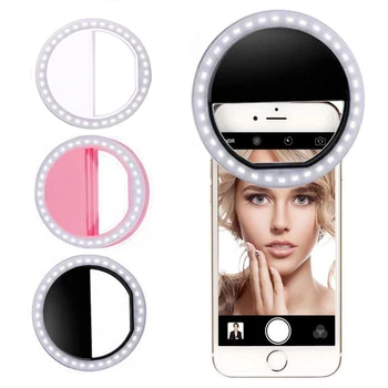 

Universal Selfie LED Ring Flash Light 36 LEDS Selfie Lamp Portable Multi-Purpose Phone Light for Smart Phone 3 Brightness Levels