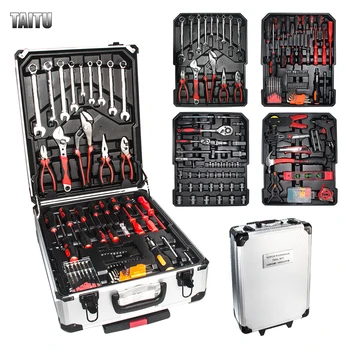 Best TAITU 187 Pc Auto Repair Toolbox Commercial Hardware Hand Tools Kit Wrench Screwdriver Hammer Toolbox Set Lever Toolkit