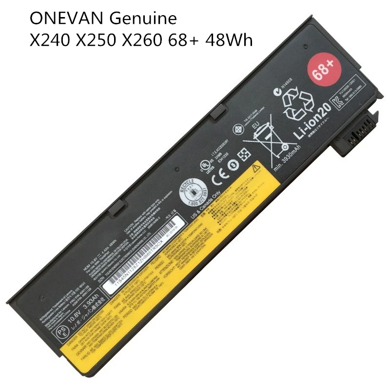 Оригинальный аккумулятор ONEVAN для Lenovo Thinkpad X270 X260 X240 X240S X250 T450 T470P T450S T440S K2450 W550S 45N1136