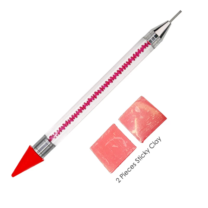 1set/lot quality Crystal Pen picking up Rhinestones Gems Sticky Wax Pencil DIY Tools for Nail art Cloth Diamond Picker Painting 