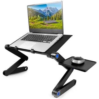 

Newly Laptop Table Adjustable Portable Laptop Notebook Stand Reading Holder with Large Cooling Fan & Mouse Pad TE889
