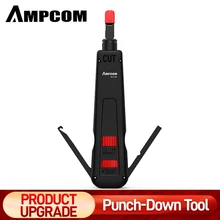 Punch down tool, ampcom 110 tipo multi-função ferramenta de cabo de rede com duas lâminas telefone impacto terminal inserção ferramentas