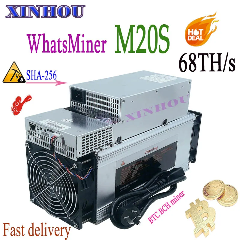 

New BTC BCH Miner WhatsMiner M20S 68T With PSU Asic miner better than M3 M3X M21s Antminer S9 S9k S9SE T17 T17e S17 S17e T2T T3