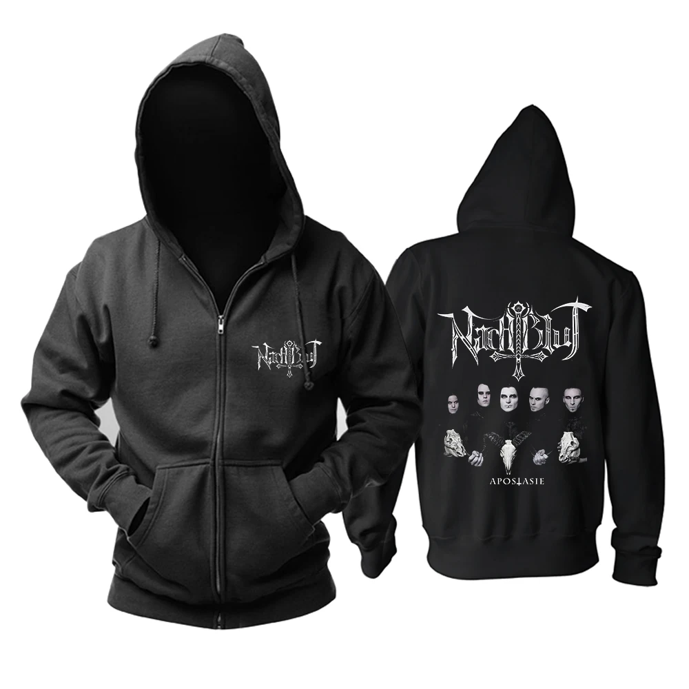 Sudadera con cremallera y capucha para hombre y mujer, con diseño de banda de Rock suéter de