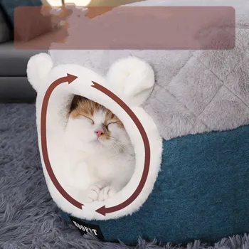 

NEW Winter Cat Dog Bed House Soft Warm Animal Puppy Cave Sleeping dog Mat Pad Nest Kennel Pet Supplies Foldable Capsule