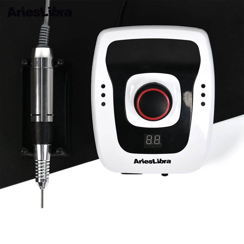 Billig AriesLibra 30W 35000RPM Nagel Bohrer Maschine Maniküre Bohrmaschine Bits Set Zubehör Pediküre Nail art Bohrer Nägel zubehör