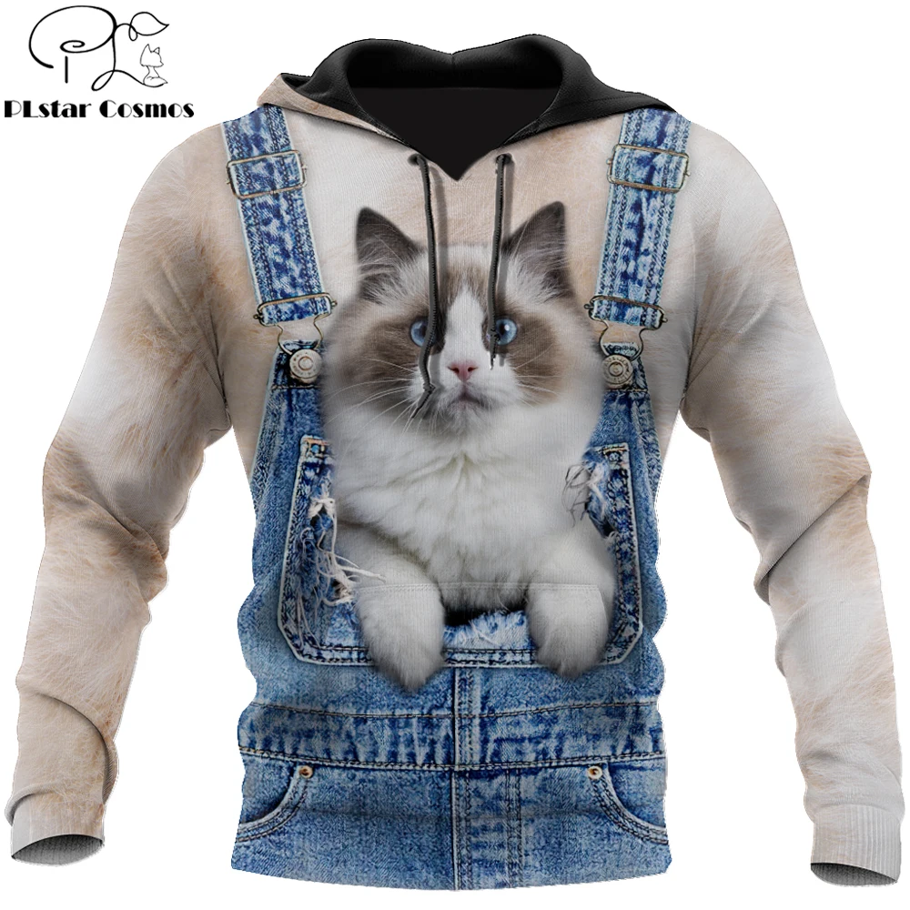 Love Cat Cover Ragdoll Face Hair 3D All Over Printed Mens Felpa Streetwear Felpa Unisex Casual Jacket Tute Dk061