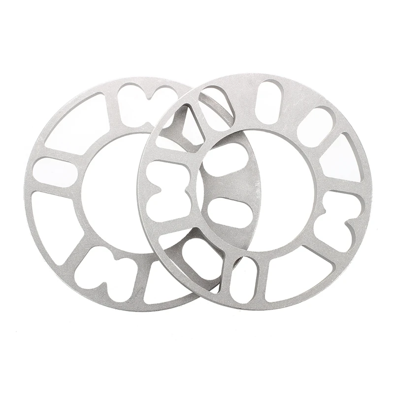 

2PCS Aluminum Alloy 4 and 5 Lug 10mm Thickness Wheel Spacer Gasket for Car Auto