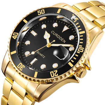

Sports Watches For Men Gold Black 2020 Top Brand Luxury Quartz Wrist Watch Man Golden Stainless Steel Waterproof Date Clock