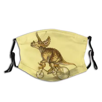 

Triceratops Mouth Face Mask Tricycling Triceratops Facial Mask Funny Fashion with 2 Filters for Adult Mask