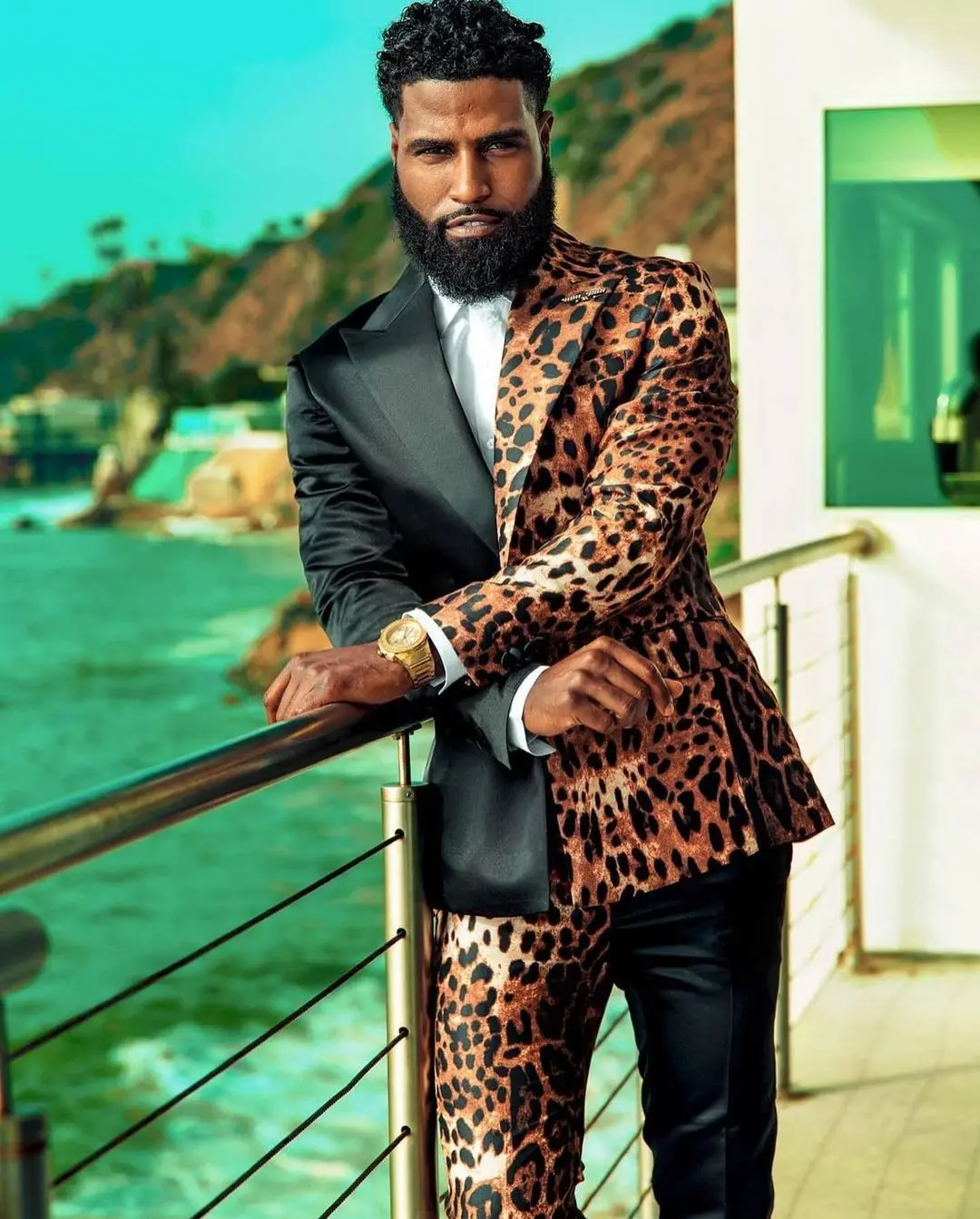 Unique Leopard Men Wedding Tuxedos 2 Pieces Groom Pants Suits Party Prom Jacket Business Wear Outfit traje hombre men suit set
