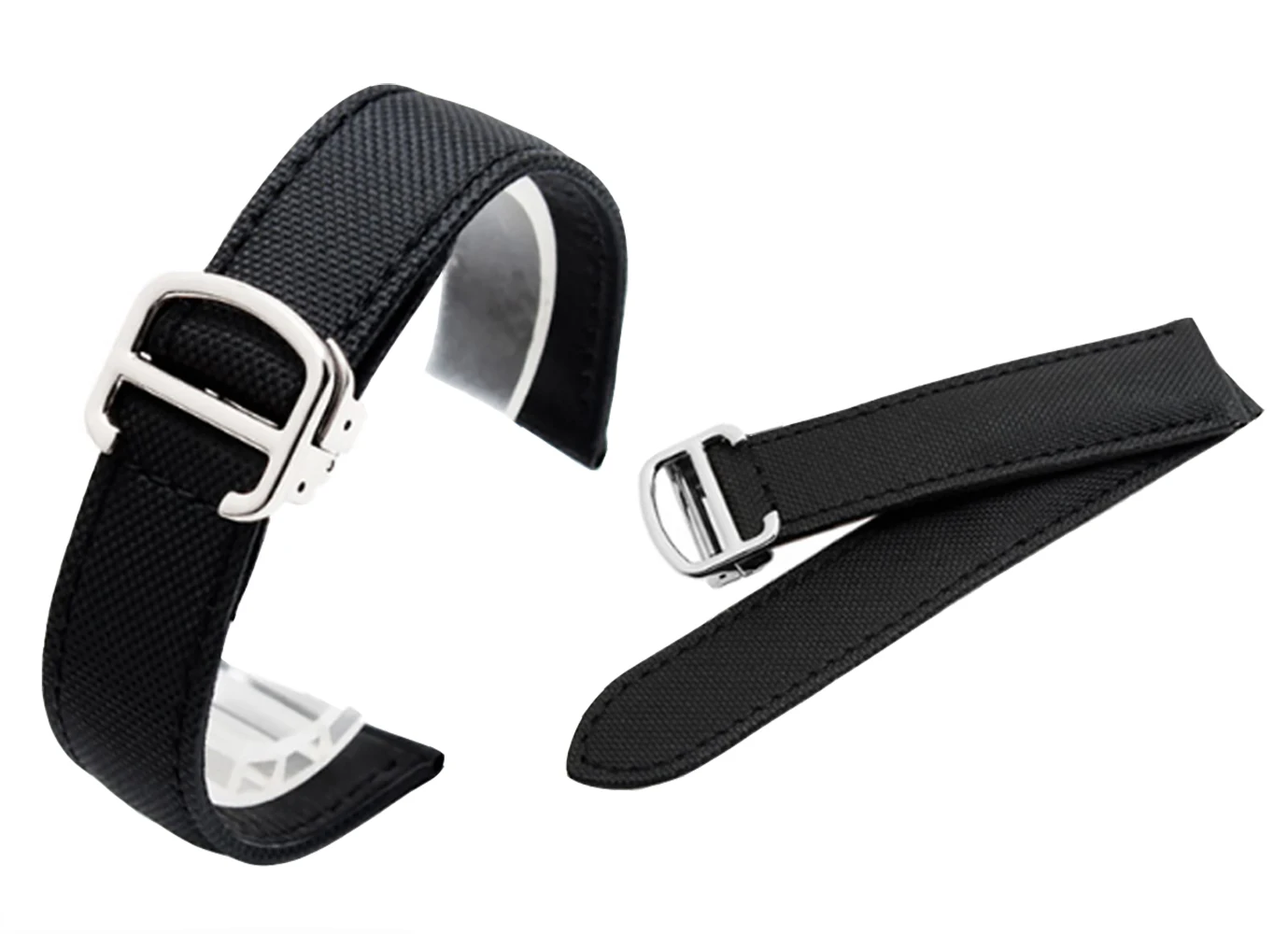 Sostituzione Cinturino Cinturino In Tela E Pelle 16Mm/18Mm /20Mm Adatto Per Serbatoio Smc Ronde Solo (Fibbia)
