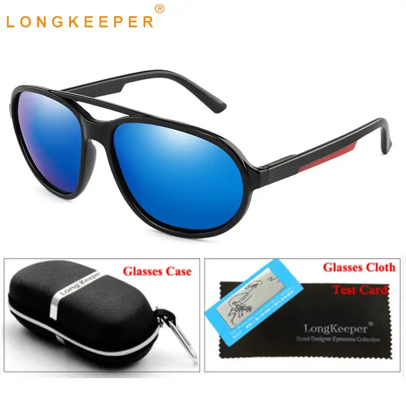 LongKeeper Поляризованные солнечные очки в стиле пилота с подарком Чехол фирменный дизайн; Роскошные Винтаж вождения очки Для женщин Для мужчин очки UV400 Gafas