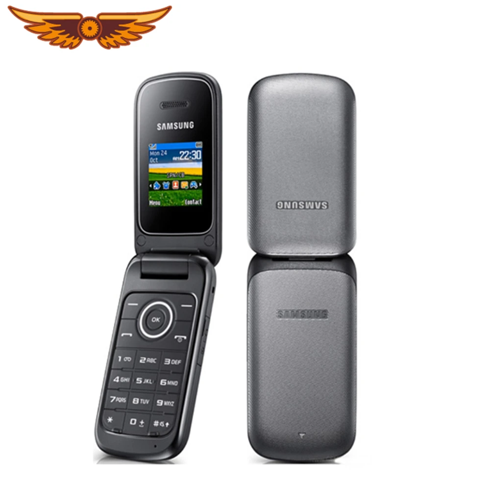 Оригинальный Samsung E1190 GSM 1 43 дюйма 800 мАч мини SIM черный Восстановленный сотовый