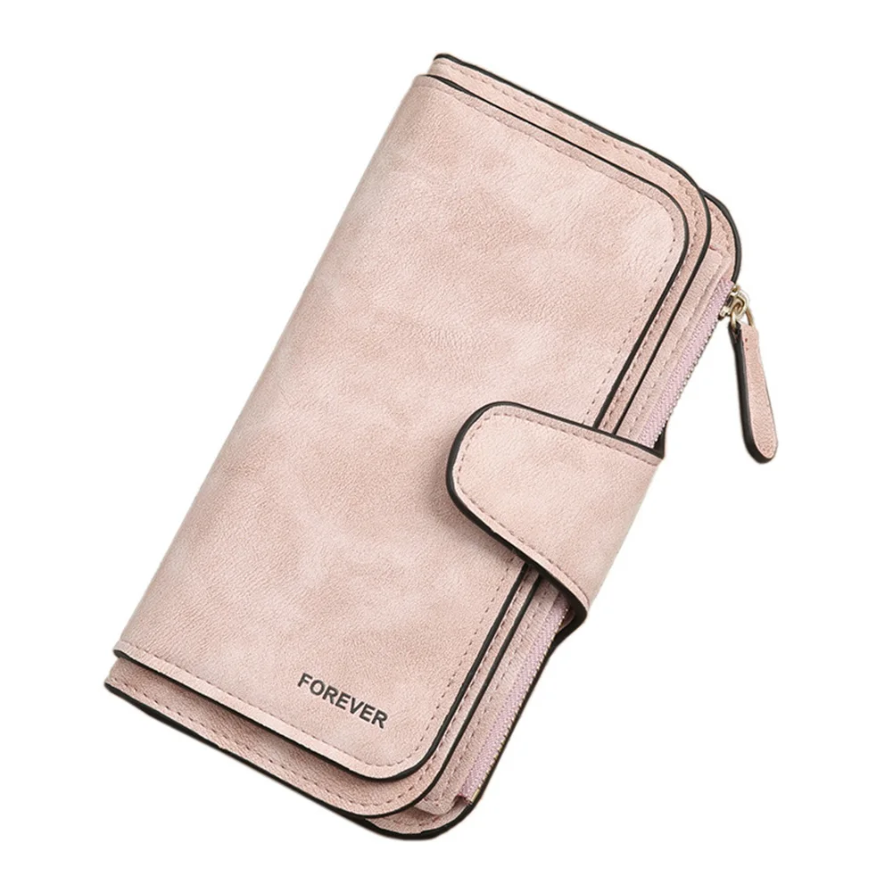 

Women Clutch Bags Matte PU Leather Wallet Zipper Coin Purse Credit Card Bag for Ladies Lady Gifts