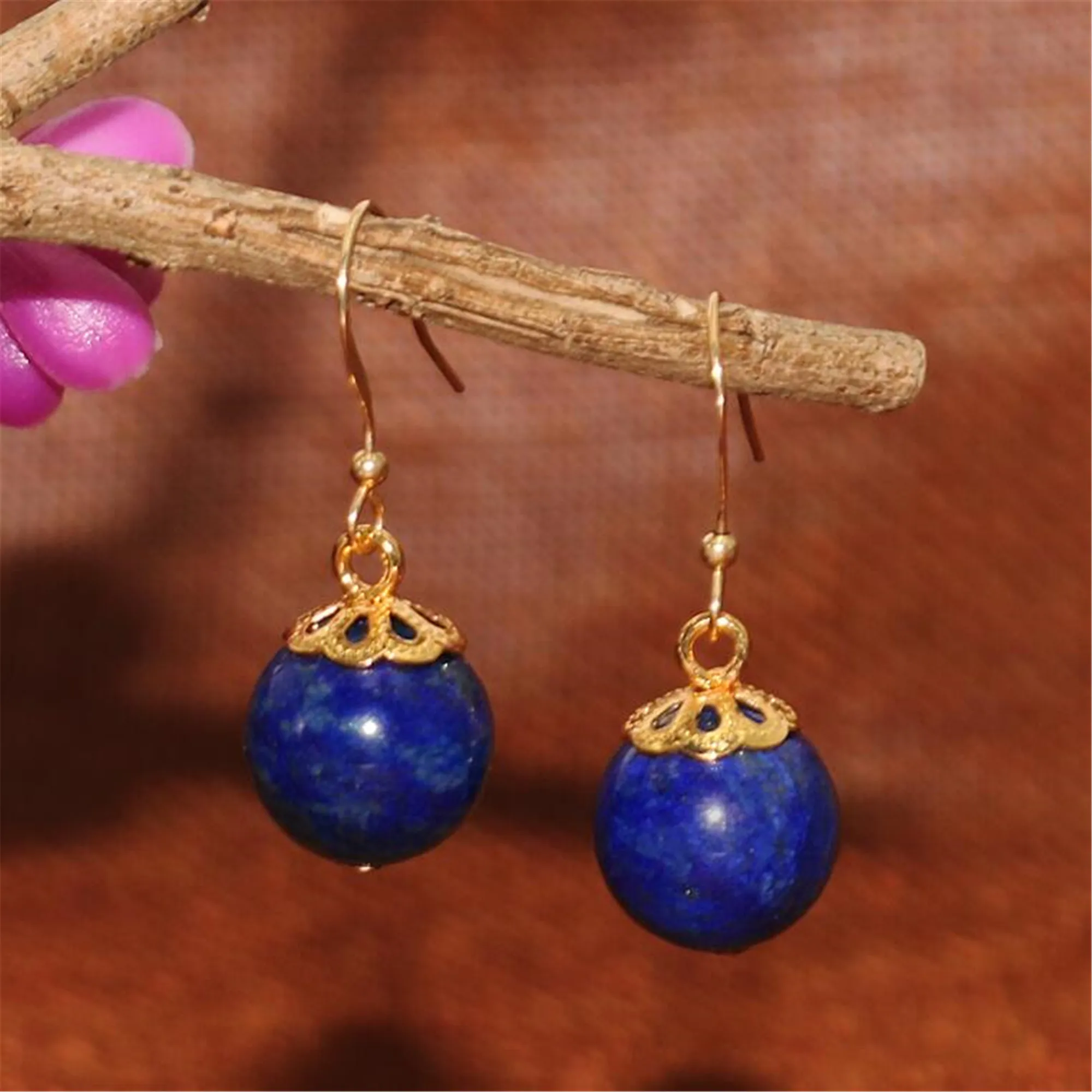 Orecchini da donna fatti a Mano con Doppia ietra preziosa e orecchini pendenti in argento sterling - Idee regalo per le donne (purple amethyst