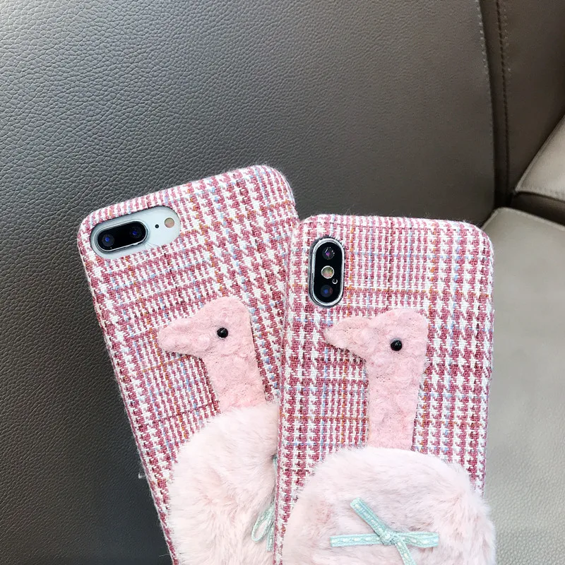 Матовый плюшевый чехол с рисунком фламинго для iPhone 11 Pro Max, чехол, мягкий силиконовый чехол для iPhone 11 X XR XS MAX 7 8 6 6S Plus Capa