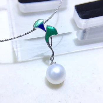 

925 Sterling Silver Pendant Base Settings Findings Mountings Girl's Parts for Oyster Edison Pearl Coral Jade Beads Stones