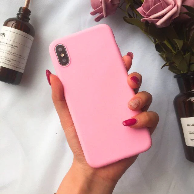 Ktggj-rose Силиконовый матовый чехол ярких цветов для iPhone XS Max XR X 10 8 7 6 6S Plus, модный простой мягкий чехол из ТПУ для iPhone 11 Pro Max Funda - Цвет: Ktggj-rose