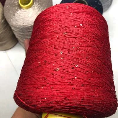 Shiny Sequin Sequin Yarn For Knitting 100gIce Silk Mercerized Wool Thin  Thread Hand Needlework Line Y211129 From Mengqiqi05, $7.6