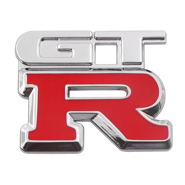 Автомобильный Стайлинг 3D металлический логотип GTR эмблема для автомобильного стайлинга наклейка для Nissan NISMO гонки Мотоспорт Декор Наклейка на автомобиль Спорт - Название цвета: Silver Red
