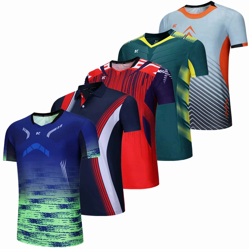 Sports Running t shirt Quick Dry Badminton Shirt Women   Men Table Tennis shirts volleyball  Team Game Training T Shirts