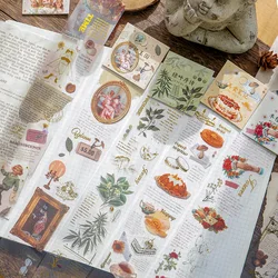 BULA – autocollants Vintage à fleurs, étiquette Scrapbooking, plante de gâteau, joli autocollant Floral pour journal intime, papeterie de décoration, 1 pièce 