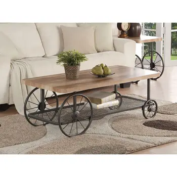 

End of Sofa Coffee Table Bedside Table Living Room Table Vintage Style Industrial Wooden Metal Coffee Tables Home Furniture