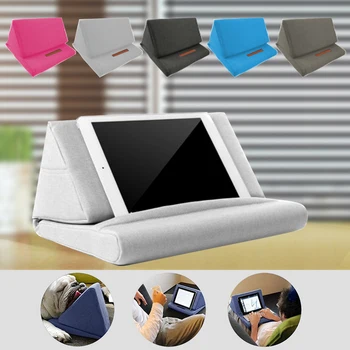 

Triangular Folding Soft Table Pillow Stand Pad Holder Mount For IPad Tablet Multi-Angle Phone Tablet Reading Bracket Tools