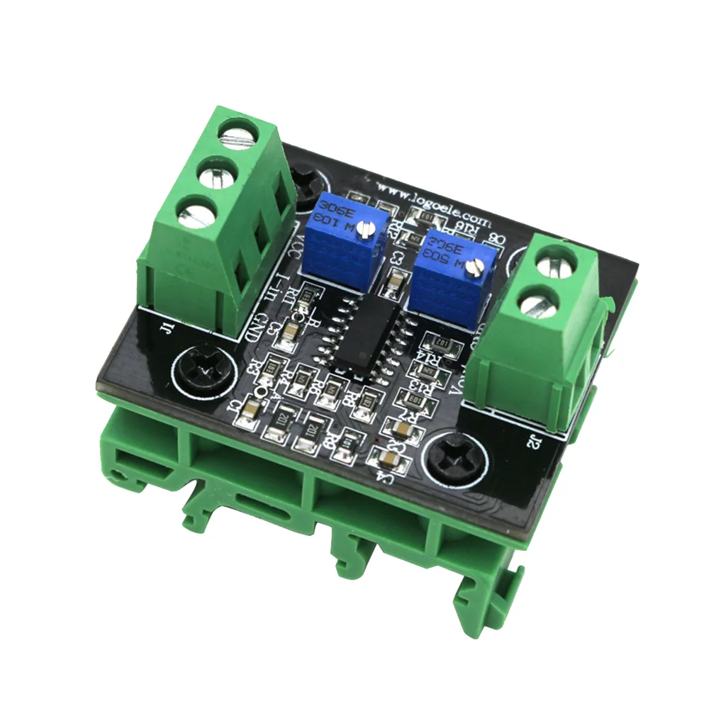 Current To Voltage Module 4-20mA To 0-10V Isolation  Signal Converter With Green Base