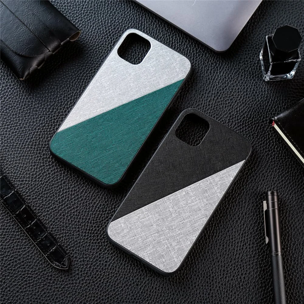 

Luxury Geometric Color for iPhone 8 7 6 6s Plus Case Shockproof PU Leather Phone Cover for iPhone 11 Pro X XR XS Max Fitted Case