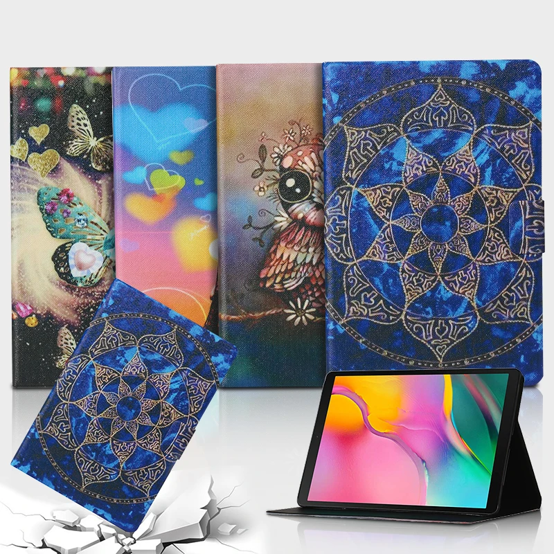 Чехол для Samsung Galaxy Tab A 10 1 2019 чехол телефона T510 кожаный планшета с рисунком чехлы