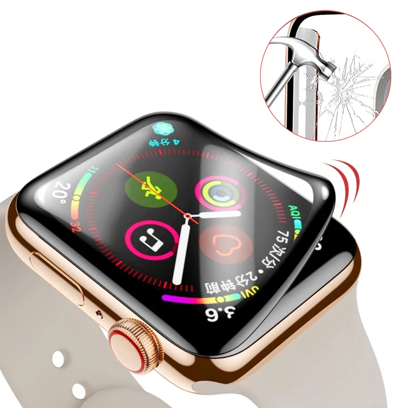 Закаленное 3d-стекло с изогнутыми краями для Apple Watch Series 3 2 1 38 мм 42 Защитная пленка