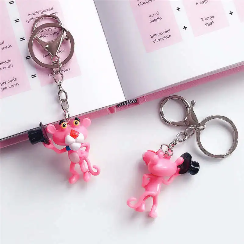 LXJERY 6 стилей милый мультфильм Розовый пантера брелок для ключей ПВХ брелок для женщин сумка Шарм брелок кулон подарки ювелирные изделия