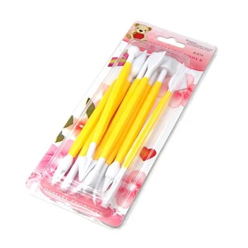 

ire Cake Decorating Sugarcraft Modelling Tools Kit 8 Pieces Yellow