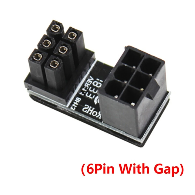 

A TX 6pin Male 180 Degree Angled to 6 Pin Female Power Adapter for Graphics Card