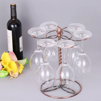 

New Wine Glass Rack Red Wine Glass Drying Rack for 6 Glasses Stemware Storage Display Rack Free-standing Wine Glass Holder
