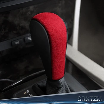 

Alcantara Suede Wrapping ABS Gear Shift Knob Head Cover Trim Carbon Fiber For BMW 3 Series E90 E91 E92 E93 2007-2013