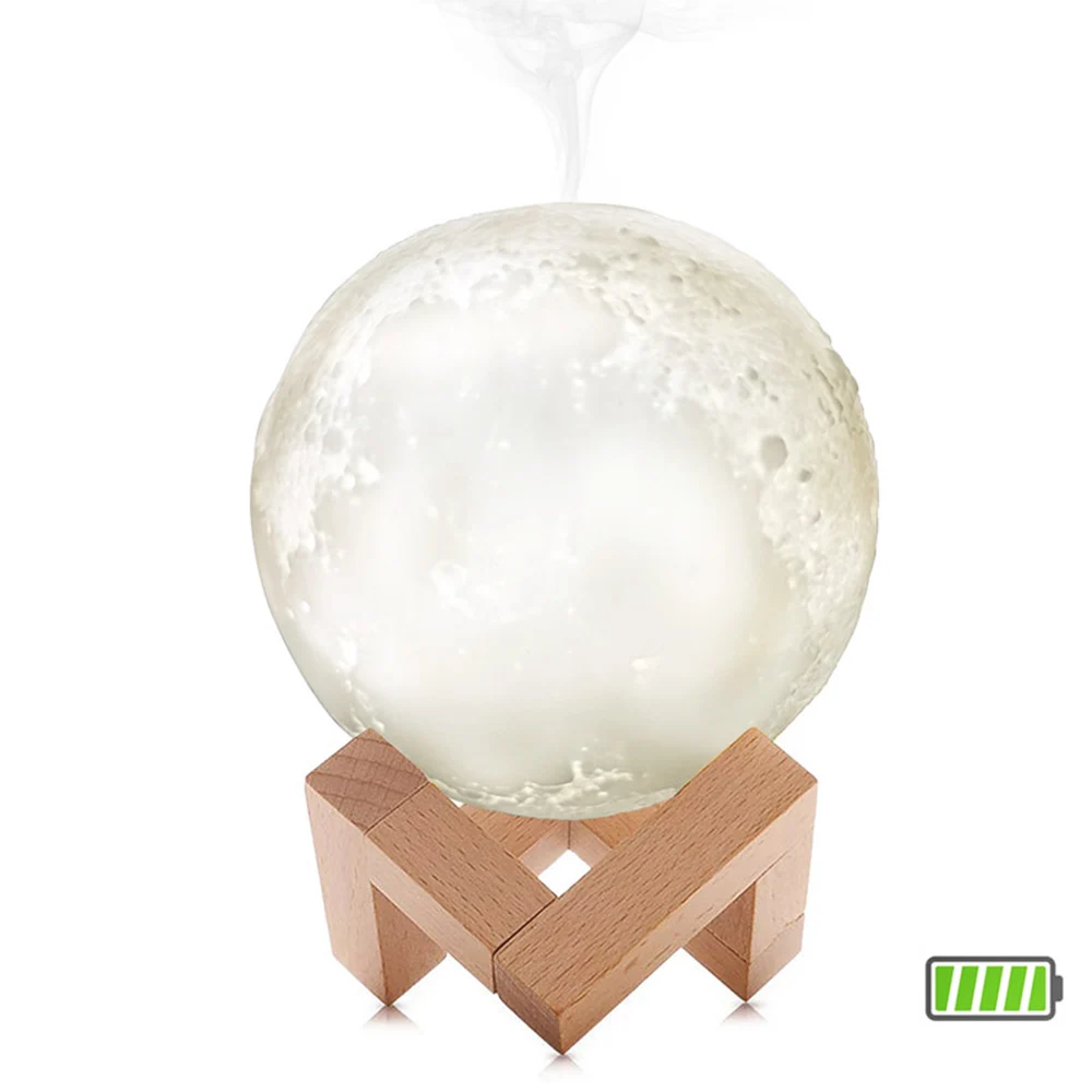 

880ML Air Humidifier 3D Moon Lamp Light Diffuser Essential Oil USB Ultrasonic Humidificador Night Cool Mist Gift