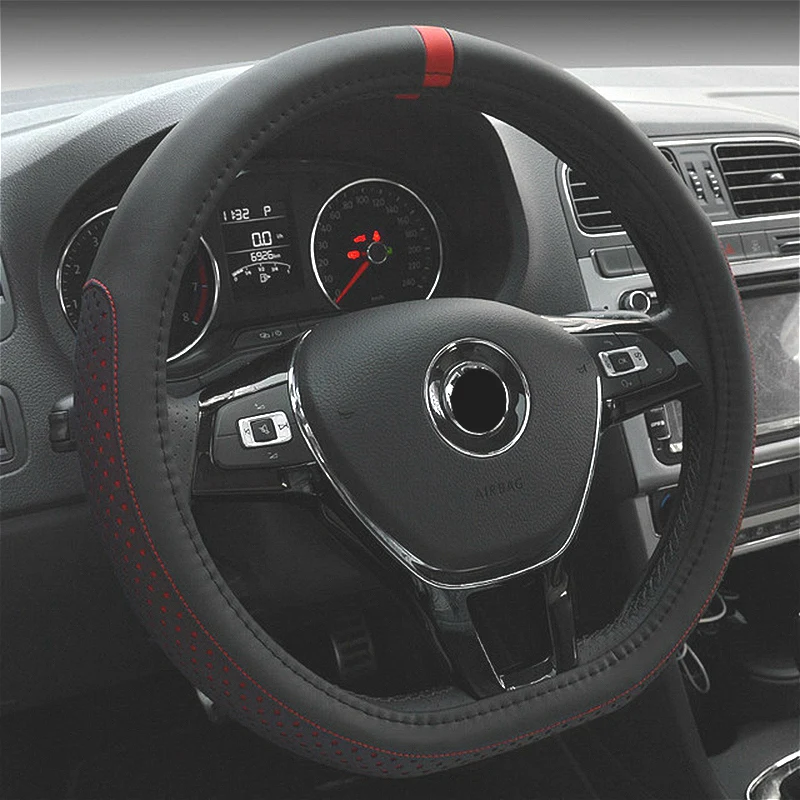 Steering Wheel Cover D shape Car Accessories for 37/38 cm 15 " For golf