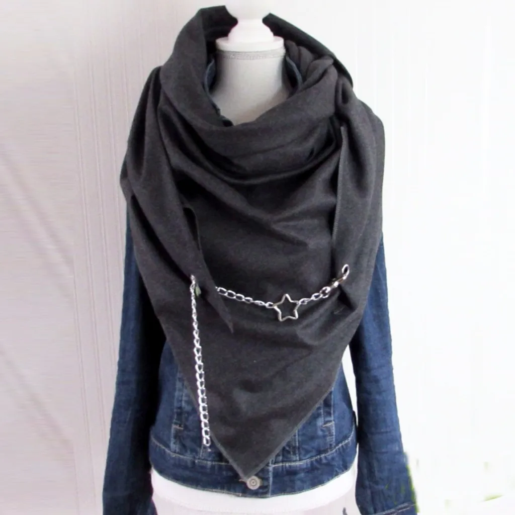 

Winter Scarf Women Scarves Wraps Solid Scarf Fashion Retro Female Multi-Purpose Shawl Scarf Luxury Soft Wrap Scarves Shawls