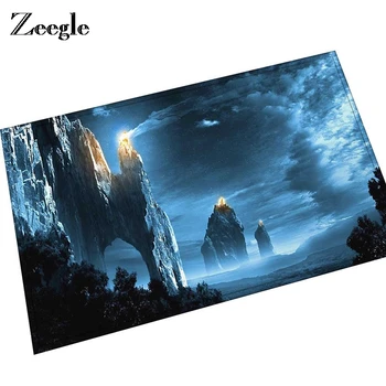 

Zeegle Scene Door Mat Entrance Door Mats Flannel Floor Mat Rugs Non-slip Kitchen Mat Bath Bathroom Carpet Foot Pad