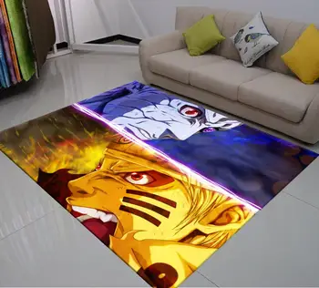 Alfombra de Naruto Anime con estampado 3D, alfombra para exteriores