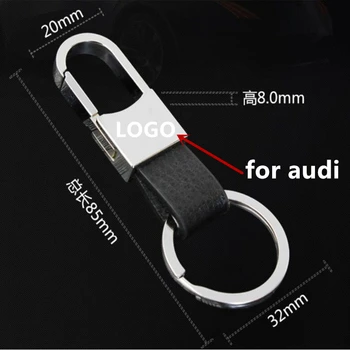 

Car Styling 3D Metal+Leather Emblem Car Key Ring Keychain Key Holder for Audi S RS S3 S4 S5 S6 S8 RS6 A3 A4 A5 A6 A8 Accessories