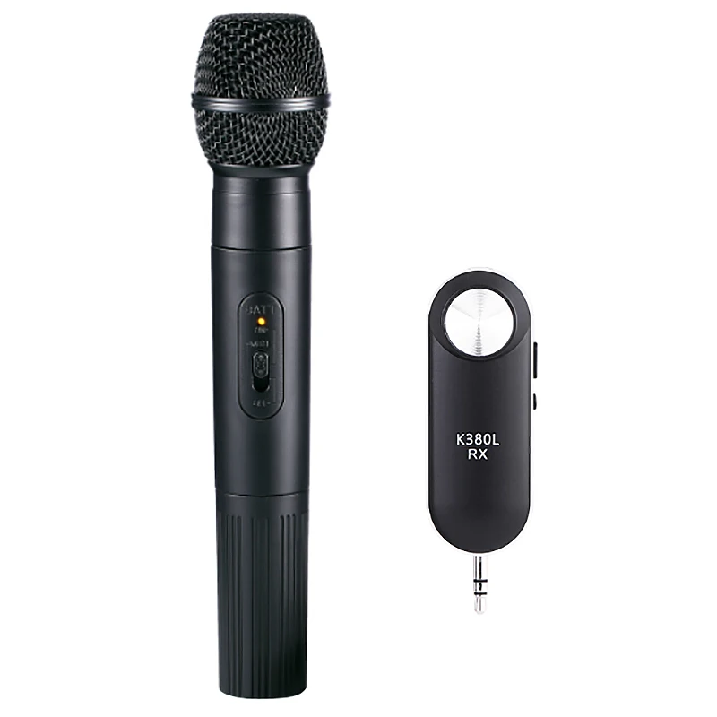 

ABKT-K380L Wireless UHF Microphone 3,5mm 6,35mm USB Megaphone Handheld Mic with Receiver for Karaoke Speech Loudspeaker