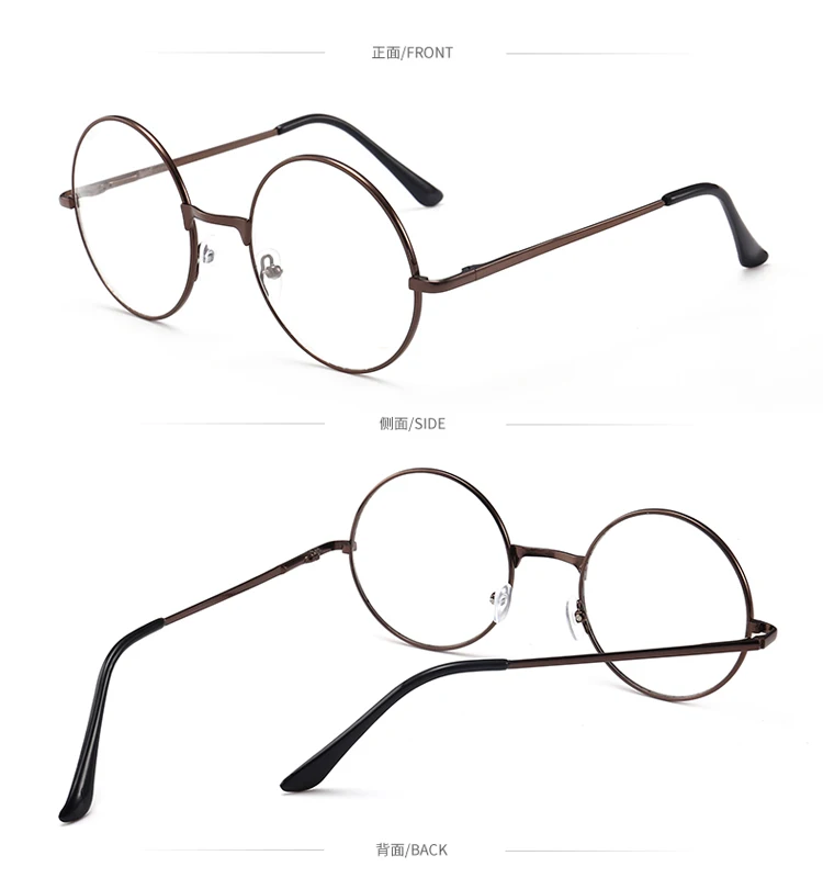 Модные прозрачные круглые очки с прозрачной оправой, женские студенческие очки, винтажное зеркало, оптические очки, металлические