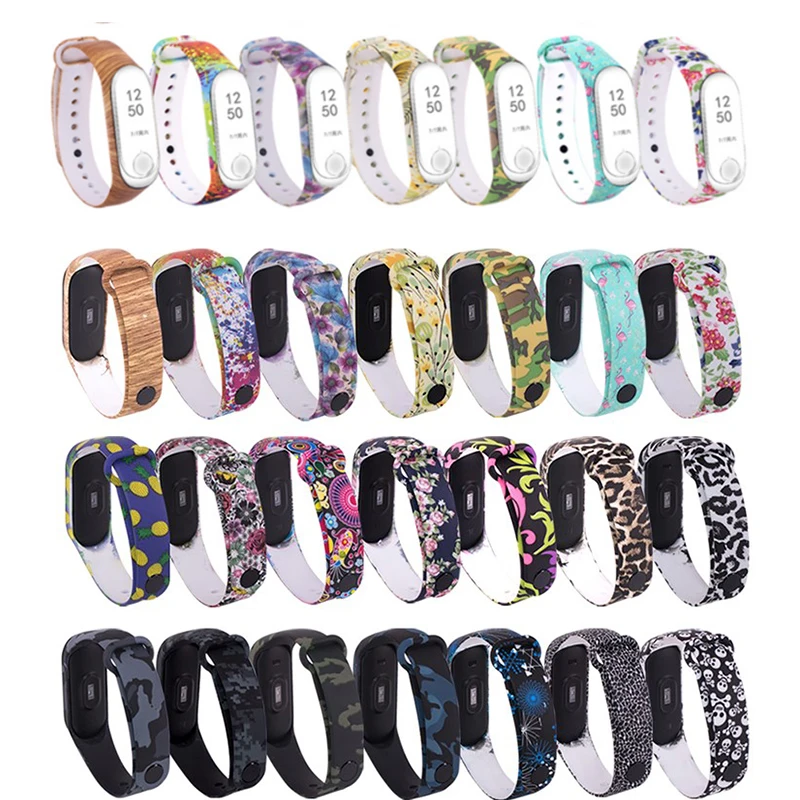 Correa de silicona para xiaomi mi band 3, 4, 5, 6, pulsera deportiva para reloj inteligente